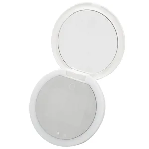 Travel Compact Mirror with UV Camera Rechargeable Vanity Mirror Handheld Double Sided Pocket Mirror for Skin Protection Portable Folding Lighted Mirror for Sunscreen Test - 2216230006211-3