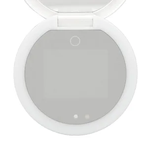 Travel Compact Mirror with UV Camera Rechargeable Vanity Mirror Handheld Double Sided Pocket Mirror for Skin Protection Portable Folding Lighted Mirror for Sunscreen Test - 2216230006211-3