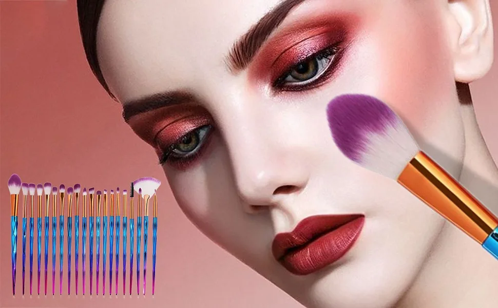Heatigo Makeup Brush Set for Foundation Concealer Blush Lip Make Up Blending Brush and Eye Brush Set - product information 7