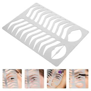 Gogogmee Eyebrow Template Eyebrow Stencil Eyebrow Shaping Tool Eyebrow Drawing Mold Eyebrow Draw Board Eyebrow Practice Stencil Brow Practice Tool Eyebrow Shape Mold Metal Eyebrow Mold - product information 3