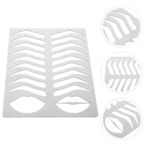 Gogogmee Eyebrow Template Eyebrow Stencil Eyebrow Shaping Tool Eyebrow Drawing Mold Eyebrow Draw Board Eyebrow Practice Stencil Brow Practice Tool Eyebrow Shape Mold Metal Eyebrow Mold - product information 7