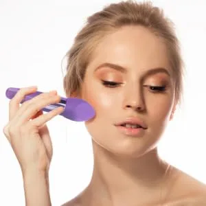 NUSITOU Makeup Sponge Makeup Foundation 2 Sets Beauty Pen Soft Sponge Miss Purple Clean Body Puff Cleaning Sponge - product information 5