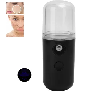 Handheld Facial Mist Sprayer Rechargeable Moisturizing Moisturizing Facial Moisturizing Sprayer (Black) - 1412210072911-2