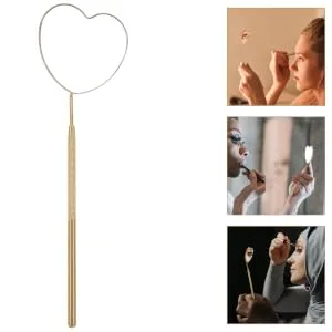 NUSITOU Grafting Eyelash Mirror Stainless Steel Eyelash Mirror Eyelash Mirror for Practical Eyelash Check Mirror Eyelashes Supplies Handheld Eyelashes Mirrors Make up Magnifier Mirror Tool - product information 1