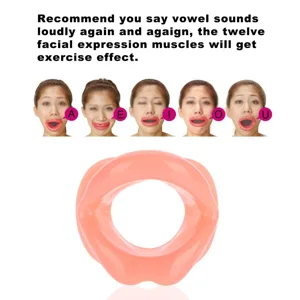 Face Sleeping Lifting Hammock Chin Cheek Slimmer Wrinkle Silicone Lip Exerciser for Facial Firming - JM09745-2