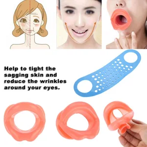 Face Sleeping Lifting Hammock Chin Cheek Slimmer Wrinkle Silicone Lip Exerciser for Facial Firming - JM09745-2