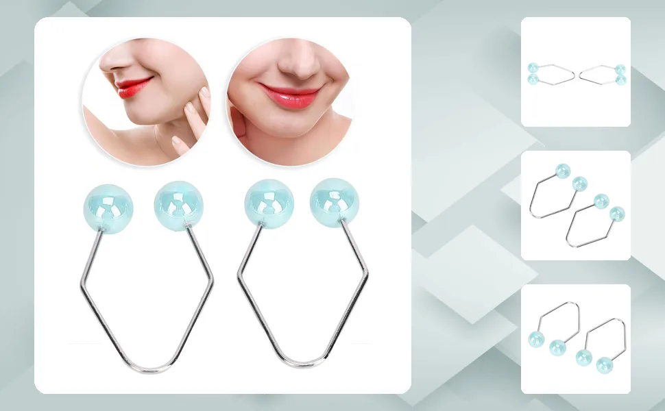 1 Pair Dimple Makers for CheeksFacial Dimples Trainer Muscle Strengthen Improve Smile Dimple Maker Balls for Face Cheeks (-1411240009411) - 1411240009411-1