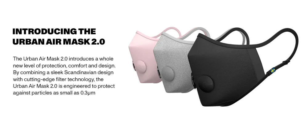 Airinum Urban Air Head Strap 2.0 Face Mask Strap Extender for Urban Air Mask 2.0 - Onyx Black - Airinum
