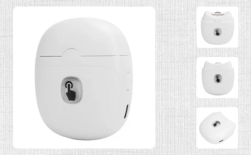Rechargeable Electric Nail Clipper with Light Quiet for Safety Fingernail Trimmer Portable Design (White) - 2718240037412-1