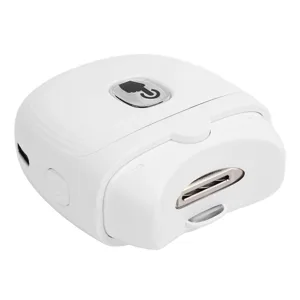 Rechargeable Electric Nail Clipper with Light Quiet for Safety Fingernail Trimmer Portable Design (White) - 2718240037412-3