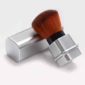 nail dust brush foundation makeup nail cleaner brush bronzer blush revolution kabuki brush powder brush multi-use makeup brush retractable makeup makeup tool travel 8.2x3.3cm Silver - product information 2