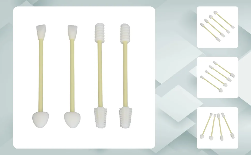Reusable Silicone Cotton Swabs Environmentally Friendly Dual Tipped Ear and Beauty Care Set Yellow - 1410230158811-1