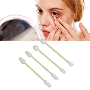 Reusable Silicone Cotton Swabs Environmentally Friendly Dual Tipped Ear and Beauty Care Set Yellow - 1410230158811-2