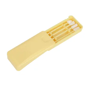 Reusable Silicone Cotton Swabs Environmentally Friendly Dual Tipped Ear and Beauty Care Set Yellow - 1410230158811-2