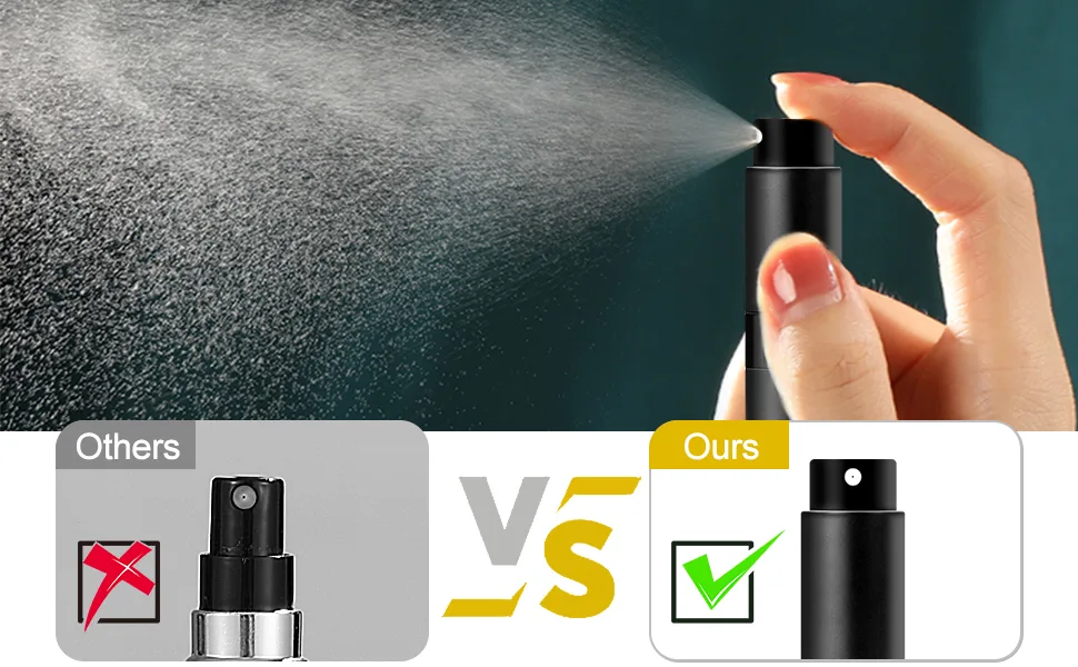 Redamancy Perfume Spray Bottle 8ml Refillable Perfume Atomiser Mini Portable Atomizer Upgraded Perfume Pod and Refill Pump for Outdoor Traveling Vacation (Black) 8 ml - product information 4