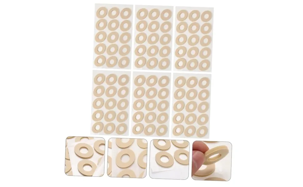 PartyKindom Sheets Latex Corn Stickers Corn Cushion Pad Self- Adhesive Feet Pad Corn Toe Pads Corn Protector Cushion Cushions Foot Care Sticker Corn Pad Oval Non-Woven Fabric Protective Agent - product information 4