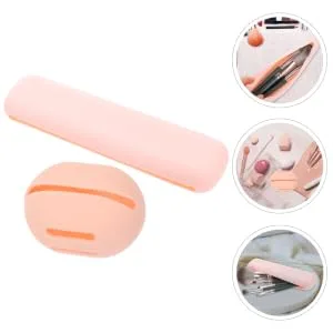 Gogogmee 1set Powder Puff Storage Box Pink Egg Miss Supplies Pink 20X4.8CM - product information 1