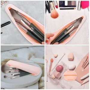 Gogogmee 1set Powder Puff Storage Box Pink Egg Miss Supplies Pink 20X4.8CM - product information 3