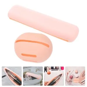 Gogogmee 1set Powder Puff Storage Box Pink Egg Miss Supplies Pink 20X4.8CM - product information 4