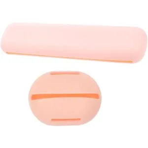 Gogogmee 1set Powder Puff Storage Box Pink Egg Miss Supplies Pink 20X4.8CM - product information 5