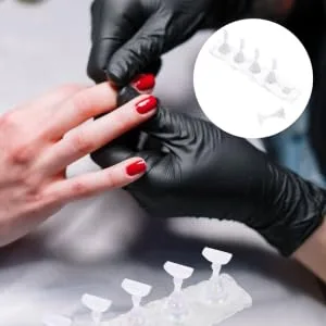 VINTORKY 2 Sets Manicure Practice Base Portapotty Morphie Portable Easy to Clean Show Rack Nail Fairy Exercise Rack Easel Display Stand Bracket Acrylic - product information 5