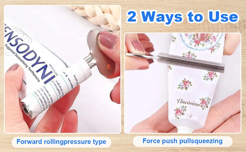 Stainless Steel Toothpaste Tube Squeezer 4 Pieces Metal Toothpaste Squeezer Roller for Toothpaste Cosmetic Oil Cream Paint Squeezer - Metal Toothpaste Squeezer Roller for Toothpaste Cosmetic Oil Cream Paint Squeezer