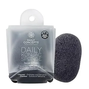 Konjac Sponge Pure by Daily Concepts - Daily Konjac Sponge - Charcoal