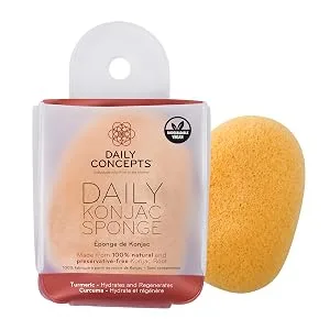 Konjac Sponge Pure by Daily Concepts - Daily Konjac Sponge - Turmeric