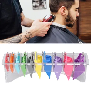 10 Sizes Hair Clipper Combs Guides Professional Colorful Number Coded Hair Trimmer Guards - 1413230102211-3