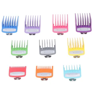 10 Sizes Hair Clipper Combs Guides Professional Colorful Number Coded Hair Trimmer Guards - product information 2