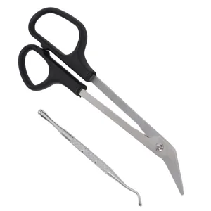 Toenail Scissors Long Handled Ergonomic Design Unique Clippers with Nail Picker for Adults The Elderly - 1411210468911-3