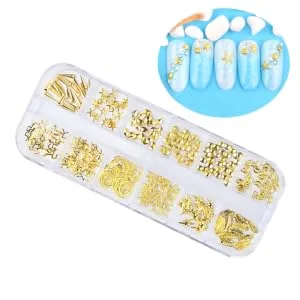 1 Box manicure tools rose gold decorations manicure decoration rivet 3d nail Size 1 Picture 3 - product information 2