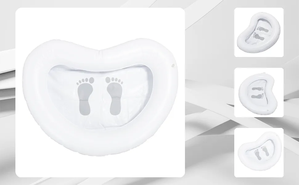 Inflatable Pool Foot Bath Basin with Pump Foldable Foot Soak for Swimming Pool Entry Ideal Ladder Footbath Accessory - 1412230181411-1