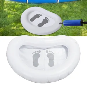 Inflatable Pool Foot Bath Basin with Pump Foldable Foot Soak for Swimming Pool Entry Ideal Ladder Footbath Accessory - 1412230181411-2