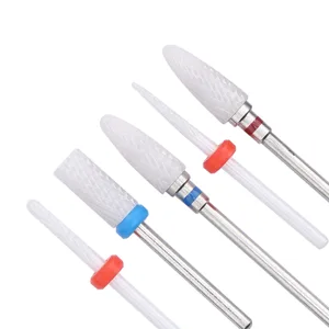 Milling Cutter Files Ceramic Drill Bit Shank Milling Cutter Metal Polishing Tool Manicure Store for Beauty Salon - 1011210117011-3
