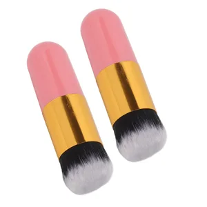 Foundation Brush Lightweight Portable Dense Synthetic Soft Bristles Cosmetic Brush for Liquid Cream Powder Blending - 1410230067011-2