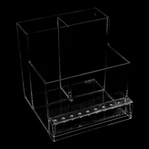 ANGNYA Nail Drill Holder Grinding Bit Storage Box 10 Holes Transparent Nail Drill Bit Holder Plastic Nail Drill Tool Organizer Manicure Tools Display Box for Nail Tech Supplies (Clear) - Nail Drill Holder