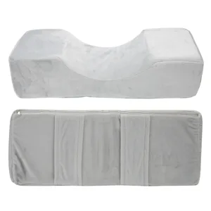 Nail Art Hand Pillow Eyelashes Extension Pillow Beauty Salon Eyelash Grafting U Shaped Pillow (Silver Gray Flocking) - 1417200039111-2