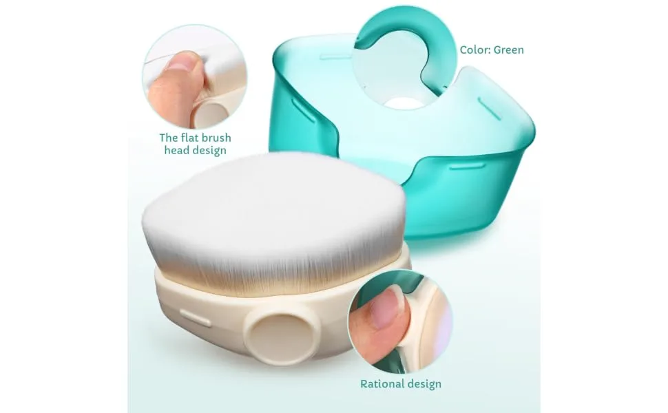COOLHIYA Sunscreen Brush Foundation Brush Makeup Applicator Brush Foundation Applicator Makeup Blending Brush Face Brush Facial Makeup Brush Flat Top Makeup Brush Sun Block Applicator - product information 6