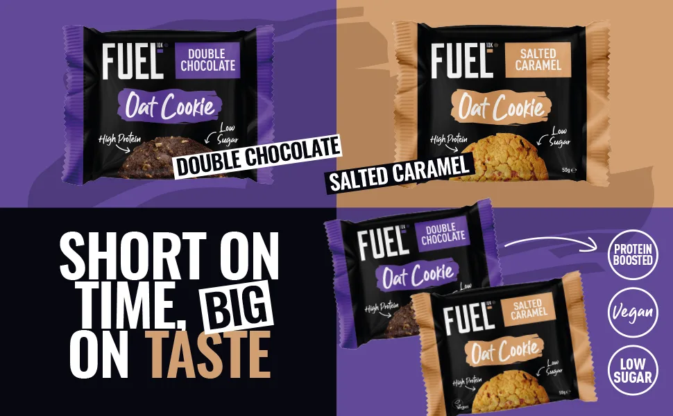 FUEL10K High Protein Breakfast Oat Cookie Strawberry and White Chocolate 50g - Cookies