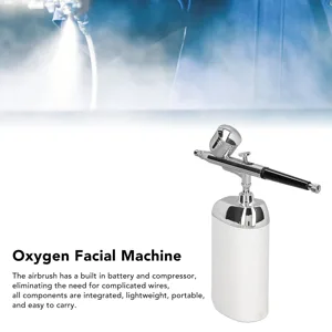 Oxygen Facial Portable Airbrush Cordless Handheld USB Charging Facial Mist Sprayer for Cake Decoration (White) - 1011220218712-2