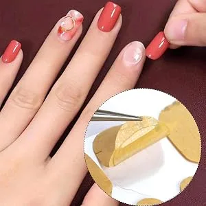 Quzente Nail Adhesive Tabs - (1 Sheet) Adhesive Jelly Sticky Tabs Long Lasting Press on Nail Stickers Nail Glue Tabs for False Nail Tips - Easy Carriage