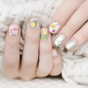 Gogogmee 24 Boxes Fruit Slice DIY Manicure Fruit Nail Slices Beads for Bracelets Fruit Stickers Cellphone Craft Slice Fruit Slices Nail Sticker Manicure Tips Slices Candy Decor Bangle Shine - product information 2