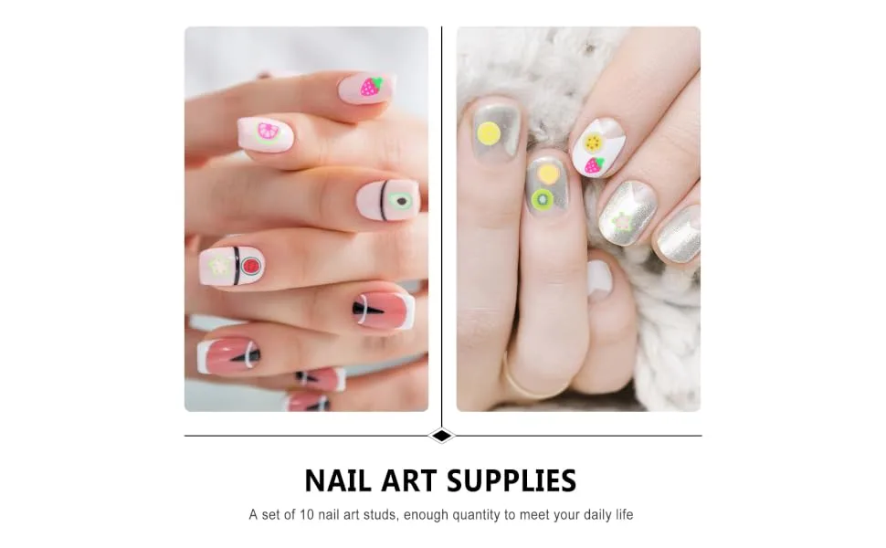 Gogogmee 24 Boxes Fruit Slice DIY Manicure Fruit Nail Slices Beads for Bracelets Fruit Stickers Cellphone Craft Slice Fruit Slices Nail Sticker Manicure Tips Slices Candy Decor Bangle Shine - product information 5