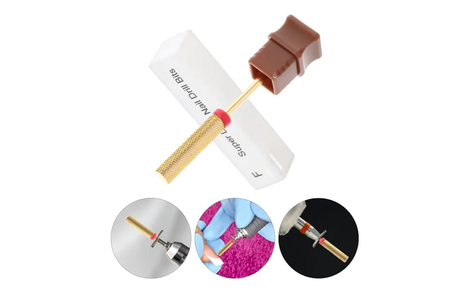 Cuticle Drill Bits for Nails Nail Drill Bit Nail Bits Safety Bits for Nail Drill Manicure Supplies Nails Drill Bits Carbide Drill Bits for Nails Manicure Accessories Tungsten Steel Gogogmee - product information 1