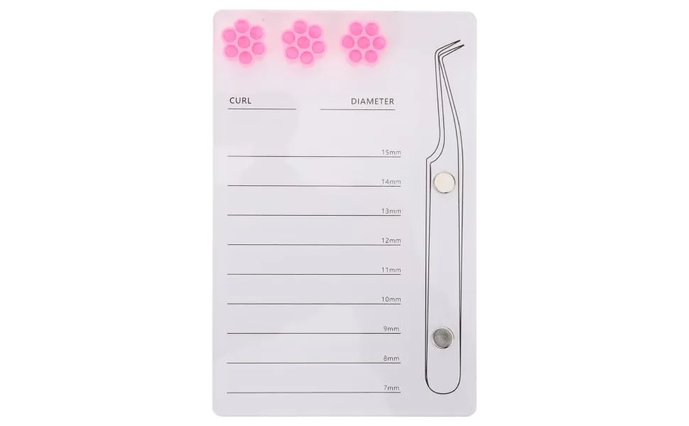 Gogogmee Magnetic Eyelash Board False Eyelashes Eyelash Display Board Lash Pallet Eyelash Holder Board Lash Extension Supplies Lash Storage Board Eyelashes Grafting Tool White Acrylic - product information 1