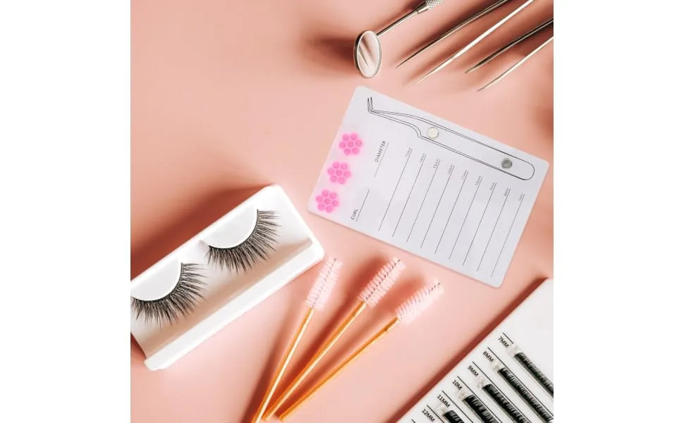 Gogogmee Magnetic Eyelash Board False Eyelashes Eyelash Display Board Lash Pallet Eyelash Holder Board Lash Extension Supplies Lash Storage Board Eyelashes Grafting Tool White Acrylic - product information 3