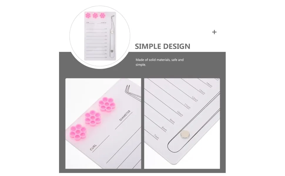 Gogogmee Magnetic Eyelash Board False Eyelashes Eyelash Display Board Lash Pallet Eyelash Holder Board Lash Extension Supplies Lash Storage Board Eyelashes Grafting Tool White Acrylic - product information 6