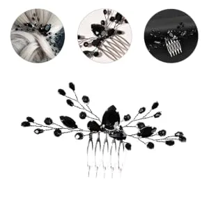 PLAFOPE hair clip for wedding alloy bridal wedding headwear rhinestone hair comb - product information 5