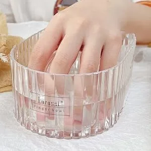 Harilla Compact Nail Soaking Bowl Shell Shape Comfortable Soak Off Polish Remover for Nail Cleaning Manicure Tool Girls Clear - product information 3